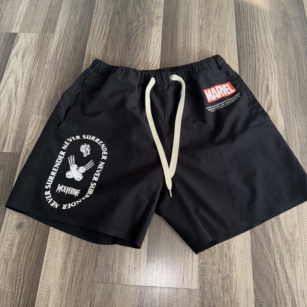 Darc Sport Wolverine Shorts Black Size 26 Waiste Marvel